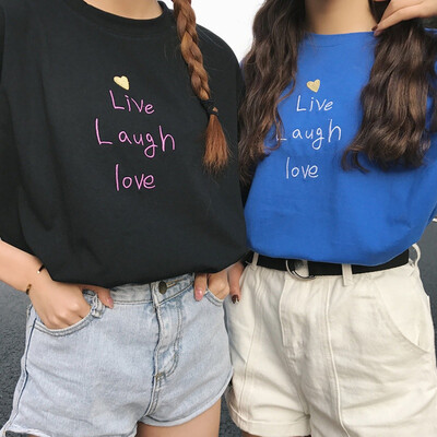 Womens Casual Round Neck Letter Embroidery Short Sleeve Loose Pullover Simple T-Shirt
Womens Casual Round Neck Letter Embroidery Short Sleeve Loose Pullover Simple T-Shirt