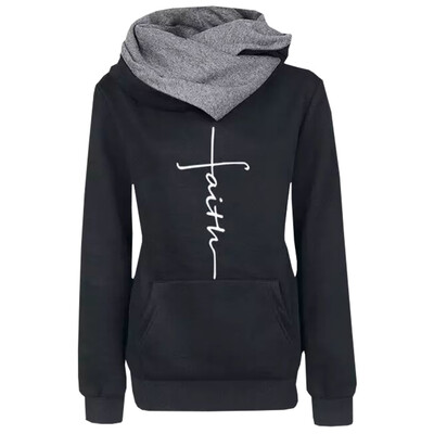 Autumn And Winter Fashion Faith Print Hoodies Lapel High Collar Long Sleeve Hooded Sweatshirts Casual Pullover Tops Sweater
Autumn And Winter Fashion Faith Print Hoodies Lapel High Collar Long Sleeve Hooded Sweatshirts Casual Pullover Tops Sweater