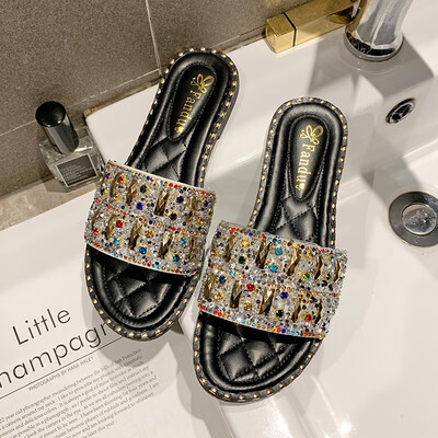 Slippers women summer wear sandals 2019 new fashion drag Joker Korean rhinestone flat-bottomed beach shoes for pregnant women
Slippers women summer wear sandals 2019 new fashion drag Joker Korean rhinestone flat-bottomed beach shoes for pregnant women