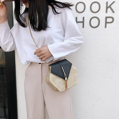 New Hexagon Straw Bag Handbags Women Summer Rattan Bag Handmade Woven Beach Shoulder Messenger Bags
New Hexagon Straw Bag Handbags Women Summer Rattan Bag Handmade Woven Beach Shoulder Messenger Bags