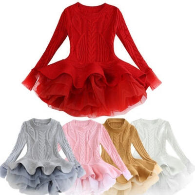 3-9 Years Kids Girls Knitted Sweater Winter Crochet Tutu Dress Princess Party Gown Dime Dress
3-9 Years Kids Girls Knitted Sweater Winter Crochet Tutu Dress Princess Party Gown Dime Dress