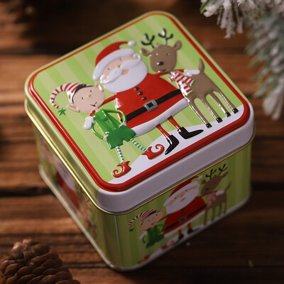〖Follure〗Square Bump Candy Box Storage Iron Box Christmas Candy Cans ChildrenS Gift