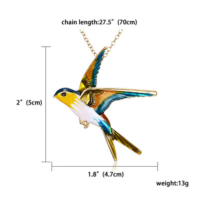 Double Use Swallow Bird Shape Colorful Enamel Brooches Animal Pin For Women Kids Scarf Suit Lapel Pins Pendant Jewelry Gift
Double Use Swallow Bird Shape Colorful Enamel Brooches Animal Pin For Women Kids Scarf Suit Lapel Pins Pendant Jewelry Gift