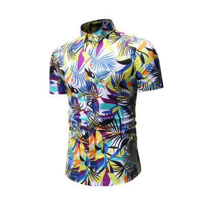Male Fashion Casual Thin Shirt Retro Cotton Short-sleeve Shirts With Colorful Plant Pattern For Men
Male Fashion Casual Thin Shirt Retro Cotton Short-sleeve Shirts With Colorful Plant Pattern For Men