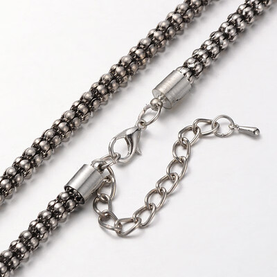 Iron Popcorn Chain Necklace Makings with Alloy Lobster Claw Clasps&Iron End Chains Antique Silver 299"
Iron Popcorn Chain Necklace Makings with Alloy Lobster Claw Clasps&Iron End Chains Antique Silver 299"