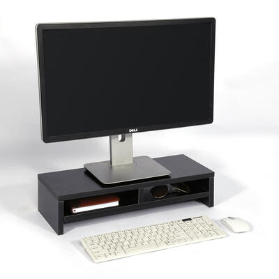 Greensen Desktop Monitor Stand LCD TV Laptop Rack Computer Screen Riser Shelf Platform Office Desk Black