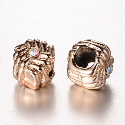 Nickel Free & Lead Free Unfading Golden Alloy Rhinestone European Beads Flower Large Hole Beads Crystal AB 10x8x105mm
Nickel Free & Lead Free Unfading Golden Alloy Rhinestone European Beads Flower Large Hole Beads Crystal AB 10x8x105mm