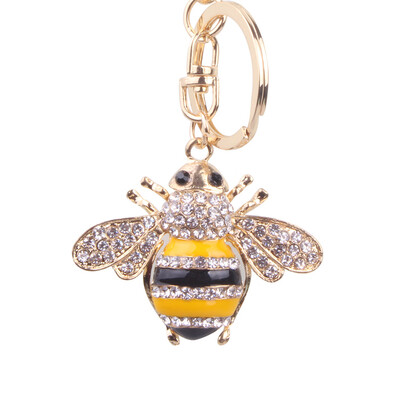 Creative exquisite alloy diamond small bee drip car key chain foreign trade wholesale
Creative exquisite alloy diamond small bee drip car key chain foreign trade wholesale