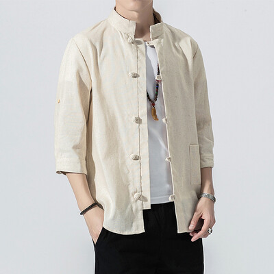 Tailored Mens Summer Casual Pure Color Cotton Linen Three Quarter Sleeve Shirts Tops
Tailored Mens Summer Casual Pure Color Cotton Linen Three Quarter Sleeve Shirts Tops
