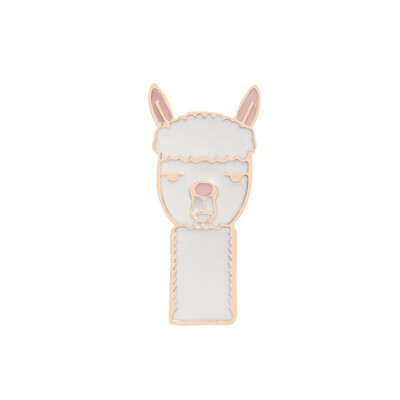 Cute Lama Glama Alpaca Sheep Brooches Animal Enamel Badges Clothes Pins Label