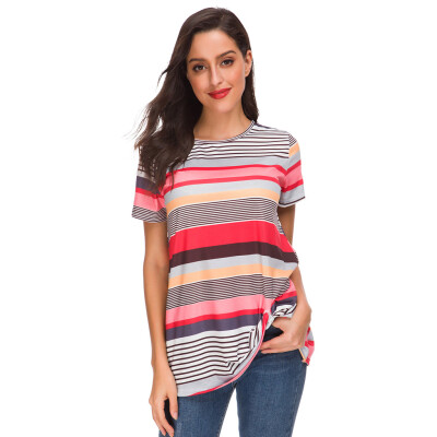 Nomeni Women Casual Summer Fashion Unregular Stripe O-Neck Short Sleeve Blouse Tops
Nomeni Women Casual Summer Fashion Unregular Stripe O-Neck Short Sleeve Blouse Tops