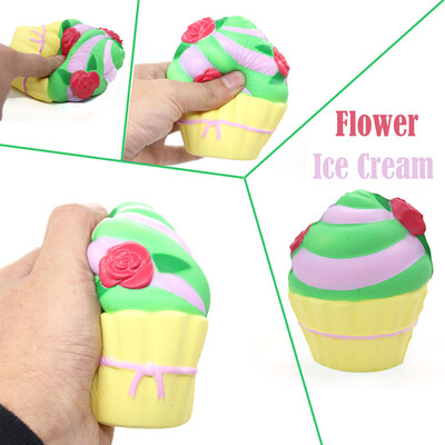 YIWULAJumbo Flower Ice Cream Scented Super Slow Rising Kids Toy Stress Reliever Toy