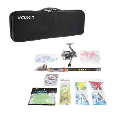 Lixada Telescopic Fishing Rod&Reel Combo Full Kit Spinning Fishing Reel Gear Organizer Pole Set with 100M Fishing Line Lures H
Lixada Telescopic Fishing Rod&Reel Combo Full Kit Spinning Fishing Reel Gear Organizer Pole Set with 100M Fishing Line Lures H