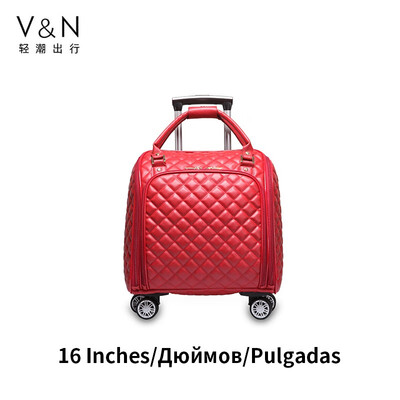 Business luggage trolley case Korean portable small trolley bag boarding bag light luggage suitcase 16 inch