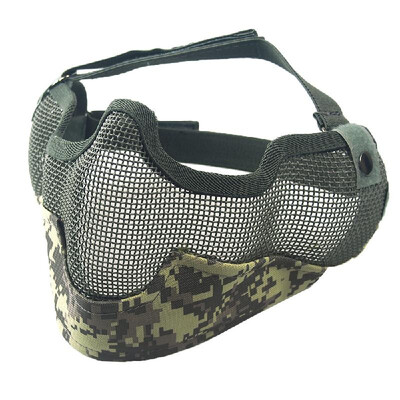 ZL-V2 Half-face Mesh Mask with Ear Protection Impact-resistance 700FPS Protective Mask Carbon Steel Mesh for Outdoor CS Paintball
ZL-V2 Half-face Mesh Mask with Ear Protection Impact-resistance 700FPS Protective Mask Carbon Steel Mesh for Outdoor CS Paintball