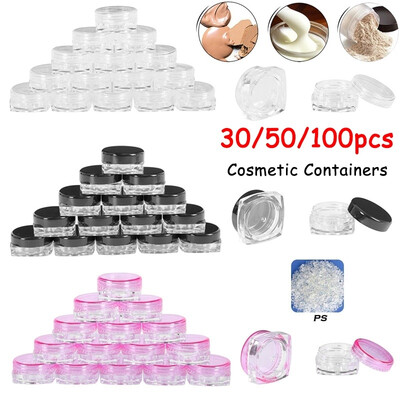 3050100PCS 3g Sample Bottle Portable Cosmetic Makeup Jar Pot Face Cream Lip Balm Containers Square Bottom for Travel
3050100PCS 3g Sample Bottle Portable Cosmetic Makeup Jar Pot Face Cream Lip Balm Containers Square Bottom for Travel