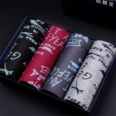 4PcsSet Fashion Breathable Modal Mens Letter Printed Underwear Boxer Brief Shorts Sexy Tight Underpants
4PcsSet Fashion Breathable Modal Mens Letter Printed Underwear Boxer Brief Shorts Sexy Tight Underpants