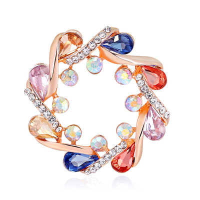 High Quality Gold Colorful Round Crystal Brooch Pins Austria Crystals Flower Brooch for women Accessories
High Quality Gold Colorful Round Crystal Brooch Pins Austria Crystals Flower Brooch for women Accessories