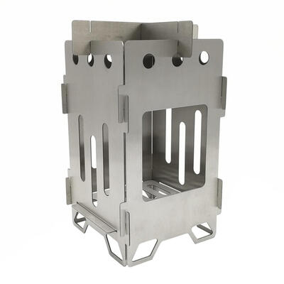 Stainless Steel Camping Wood Stove Portable Outdoor Camping Pocket Stove