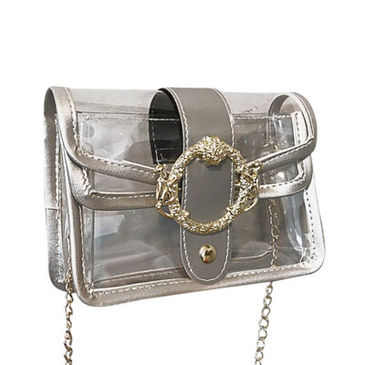 Women Summer Transparent Jelly Bag Wild Chain Fashion Square Solid Color Shoulder Bag
Women Summer Transparent Jelly Bag Wild Chain Fashion Square Solid Color Shoulder Bag