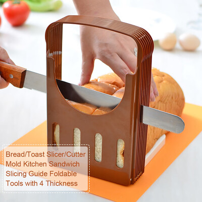 BreadToast SlicerCutter Mold Kitchen Sandwich Slicing Guide Foldable Tools with 4 Thickness Bread ToolBread Cutter
BreadToast SlicerCutter Mold Kitchen Sandwich Slicing Guide Foldable Tools with 4 Thickness Bread ToolBread Cutter