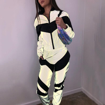 2019 Amazon ebay hot sale explosions fall European&American womens stitching reflective sports leisure set two-piece Weight
2019 Amazon ebay hot sale explosions fall European&American womens stitching reflective sports leisure set two-piece Weight