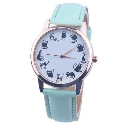 New Fashion Women Watches montre femme Casaul Cat Pattern Leather Band Quartz Watches Women Relogio Feminino Bayan Kol Saati
New Fashion Women Watches montre femme Casaul Cat Pattern Leather Band Quartz Watches Women Relogio Feminino Bayan Kol Saati