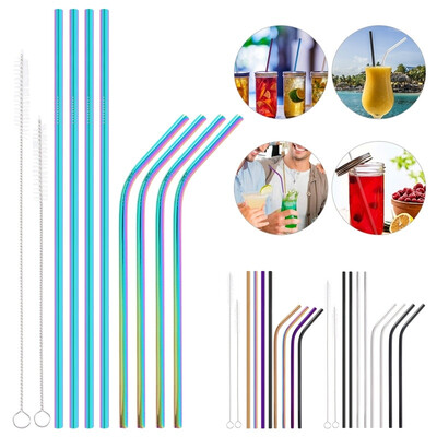 8PcsSet Fashion Multicolor Stainless Steel Metal Drinking Straw Reusable Straws Cocktail Cleaner Brush Kit
8PcsSet Fashion Multicolor Stainless Steel Metal Drinking Straw Reusable Straws Cocktail Cleaner Brush Kit