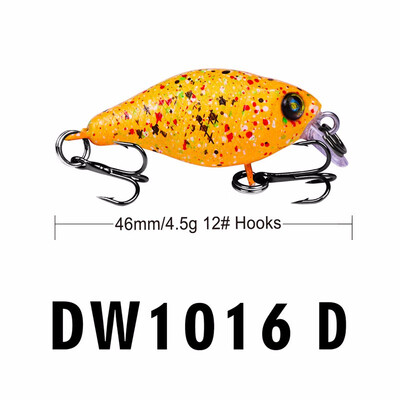 VISSEN 6PCS Hot freshwater sea fishing bait 6 color new small wave pad 46mm road sub-bait 45G small fat bait 12 black nickel fis
VISSEN 6PCS Hot freshwater sea fishing bait 6 color new small wave pad 46mm road sub-bait 45G small fat bait 12 black nickel fis