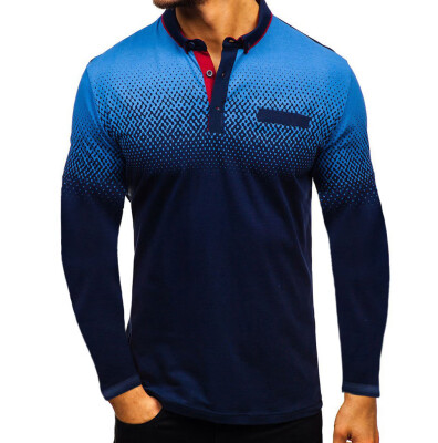 Toponeto Mens Autumn Gradient Business Leisure Printing Long-sleeved Shirt Top Blouse
Toponeto Mens Autumn Gradient Business Leisure Printing Long-sleeved Shirt Top Blouse