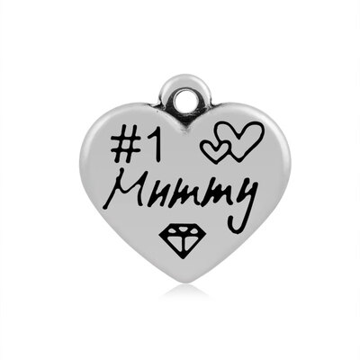 Heart with Word Mnmmy 316 Stainless Steel Pendants Antique Silver 16x165x4mm Hole 2mm
Heart with Word Mnmmy 316 Stainless Steel Pendants Antique Silver 16x165x4mm Hole 2mm