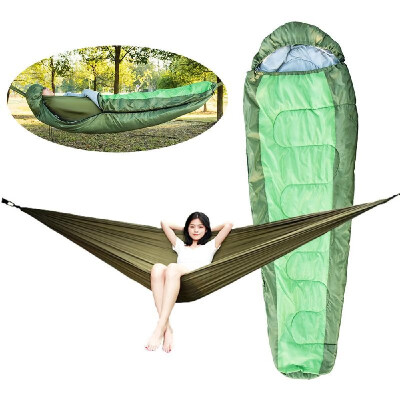 Muti-functional Detachable Hammock Sleeping Bag with Hat for Camping Travelling Hiking
Muti-functional Detachable Hammock Sleeping Bag with Hat for Camping Travelling Hiking