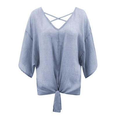 Womens T Shirts Bat Sleeves Female T-Shirt V-neck Knotted Tops Summer Autumn T Shirts
Womens T Shirts Bat Sleeves Female T-Shirt V-neck Knotted Tops Summer Autumn T Shirts