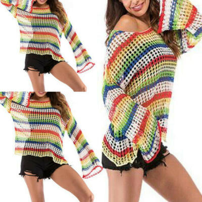 Womens Lady Long Sleeve See Through Crochet T-Shirt Tops Multicolored Blouse US
Womens Lady Long Sleeve See Through Crochet T-Shirt Tops Multicolored Blouse US