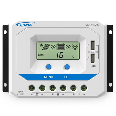 ViewStar-AU Series 10-60A PWM Solar Charge Controller for 12V24V36V48V Solar Panel System LCD Display Negative Grounded Solar
ViewStar-AU Series 10-60A PWM Solar Charge Controller for 12V24V36V48V Solar Panel System LCD Display Negative Grounded Solar