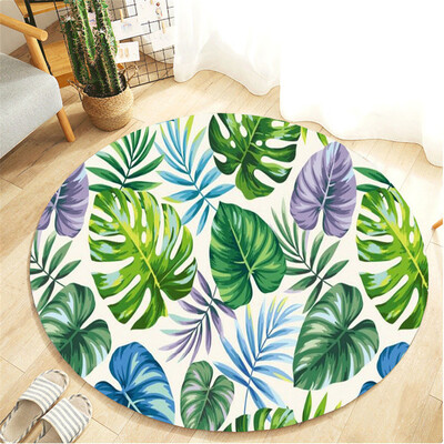 Gobestart Botany Elements Blanket Round Bathroom carpet 60cm
