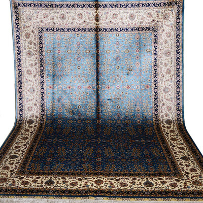 FangCun 6x9 Blue Turkish-style hand-knotted silk carpetuse for office or living roomwe produced carpets for Xiaomi company
FangCun 6x9 Blue Turkish-style hand-knotted silk carpetuse for office or living roomwe produced carpets for Xiaomi company