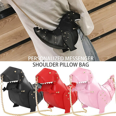New Women Dinosaur Small Shoulder Messenger Bag Handmade Rivet Chain Girl Bag
New Women Dinosaur Small Shoulder Messenger Bag Handmade Rivet Chain Girl Bag