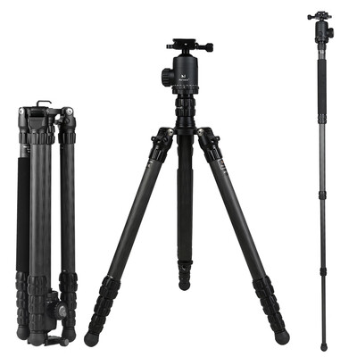 Marsace MT-2541T Carbon Fiber Tripod Loaded to 12Kg with 44mm Diameter Aircraft-grade Aluminum Ballhead 360-degree Panoramic Unive
Marsace MT-2541T Carbon Fiber Tripod Loaded to 12Kg with 44mm Diameter Aircraft-grade Aluminum Ballhead 360-degree Panoramic Unive