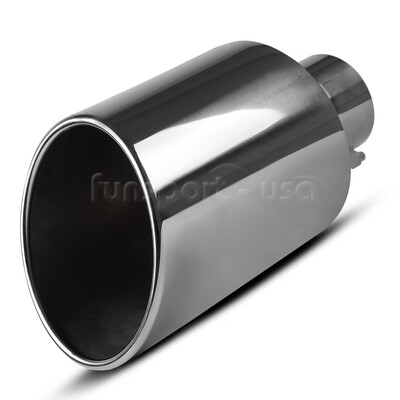 Straight Performance 4" Inlet 8" Outlet 15" Long Exhaust Tip Stainless Steel
