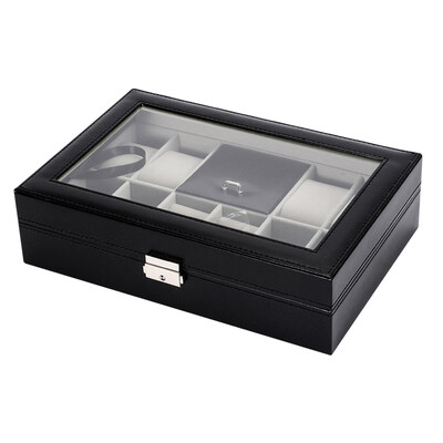 Portable Leather Watch Jewelry Storage Box