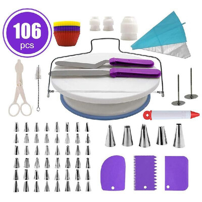 CakeDecor Stainless Steel Cake Decorating Supplies Cake Turntable 106PCSSet DIY Cream Tools
CakeDecor Stainless Steel Cake Decorating Supplies Cake Turntable 106PCSSet DIY Cream Tools