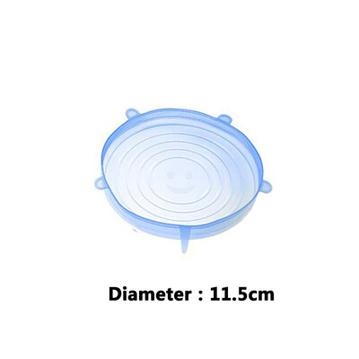 Elastic Seal Universal Silicone Saran Wrap Cover Clear Lids Food Bowl Pot Stretch Kitchen Vacuum Seal Bowls