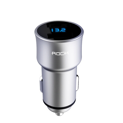 ROCK H2 Dual USB Car Charger with Digital LED Display 5V34A Aluminium Alloy Fast Charging Voltage Monitoring for iPhone Samsung
ROCK H2 Dual USB Car Charger with Digital LED Display 5V34A Aluminium Alloy Fast Charging Voltage Monitoring for iPhone Samsung