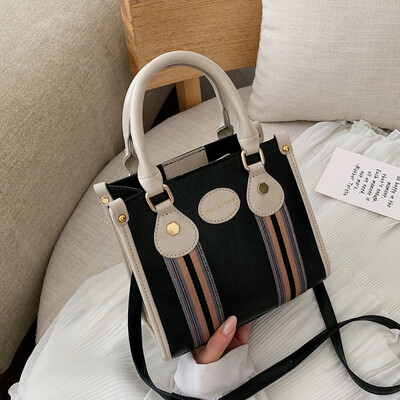2019 New Contrast Stripe Tote Womens Bag Handbag Simple High Capacity Commuter Single Shoulder Leaning Bag
2019 New Contrast Stripe Tote Womens Bag Handbag Simple High Capacity Commuter Single Shoulder Leaning Bag
