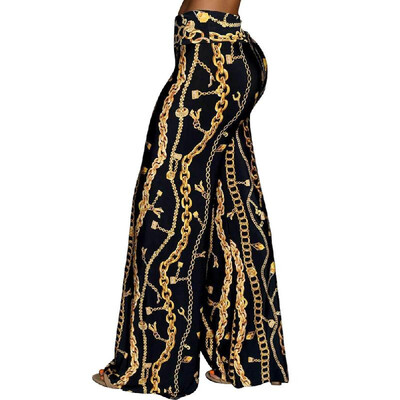 Fashion Women Gold Chain Print Wide Leg Palazzo Pants Loose High Waist Party Club Capri Trousers Black
Fashion Women Gold Chain Print Wide Leg Palazzo Pants Loose High Waist Party Club Capri Trousers Black