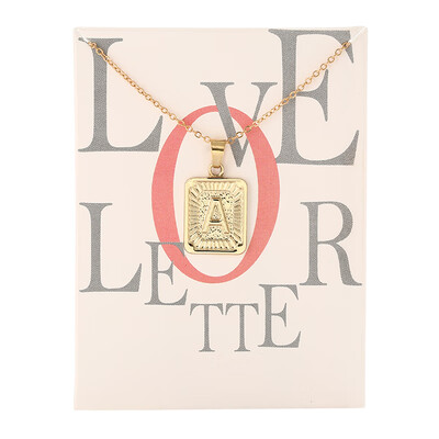 Card Fashion Brand Series 26 English Letters Alphabet Pendant Necklace For Women Men Jewelry Wholesale
Card Fashion Brand Series 26 English Letters Alphabet Pendant Necklace For Women Men Jewelry Wholesale