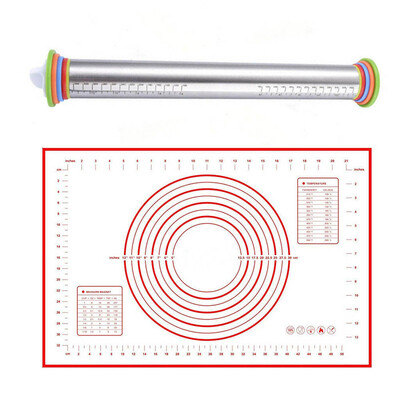 Toponeto Stainless Steel Adjustable Rolling Pin Removable Rings Baking Dough Pizza Kit
Toponeto Stainless Steel Adjustable Rolling Pin Removable Rings Baking Dough Pizza Kit
