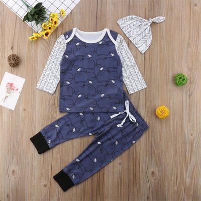 Newborn Infant Baby Girl Autumn Hippo Long Sleeve T-shirt Tops Pants LeggingsHat 3PCS Outfits Clothes Set
Newborn Infant Baby Girl Autumn Hippo Long Sleeve T-shirt Tops Pants LeggingsHat 3PCS Outfits Clothes Set
