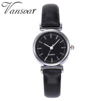 Vansvar Brand Fashion Silver Case Creative Leather Strap Wrist Watch Casual Women Quartz Watches Gift Relogio Feminino 533
Vansvar Brand Fashion Silver Case Creative Leather Strap Wrist Watch Casual Women Quartz Watches Gift Relogio Feminino 533